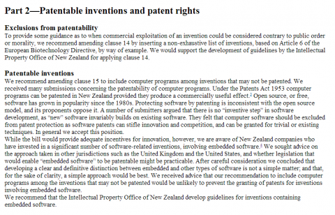 brevetti software nuova zelanda