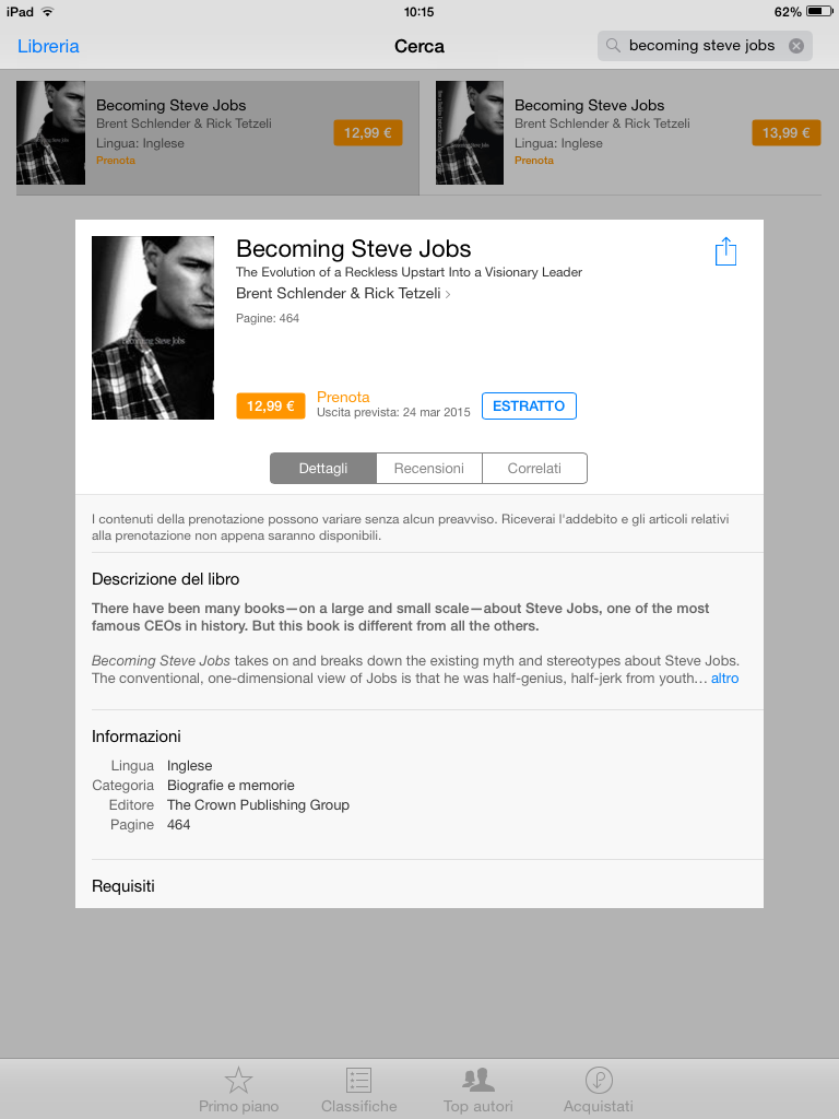 Becoming Steve Jobs Disponibile L Estratto Gratis Su Ibookstore Macitynet It