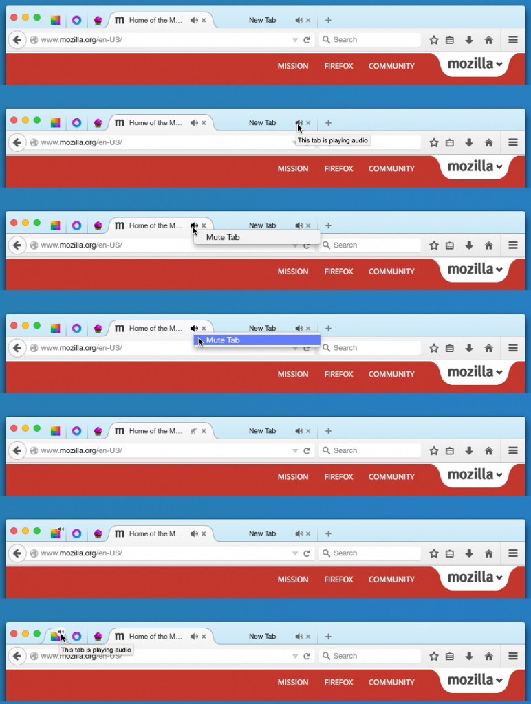 Firefox audio tab