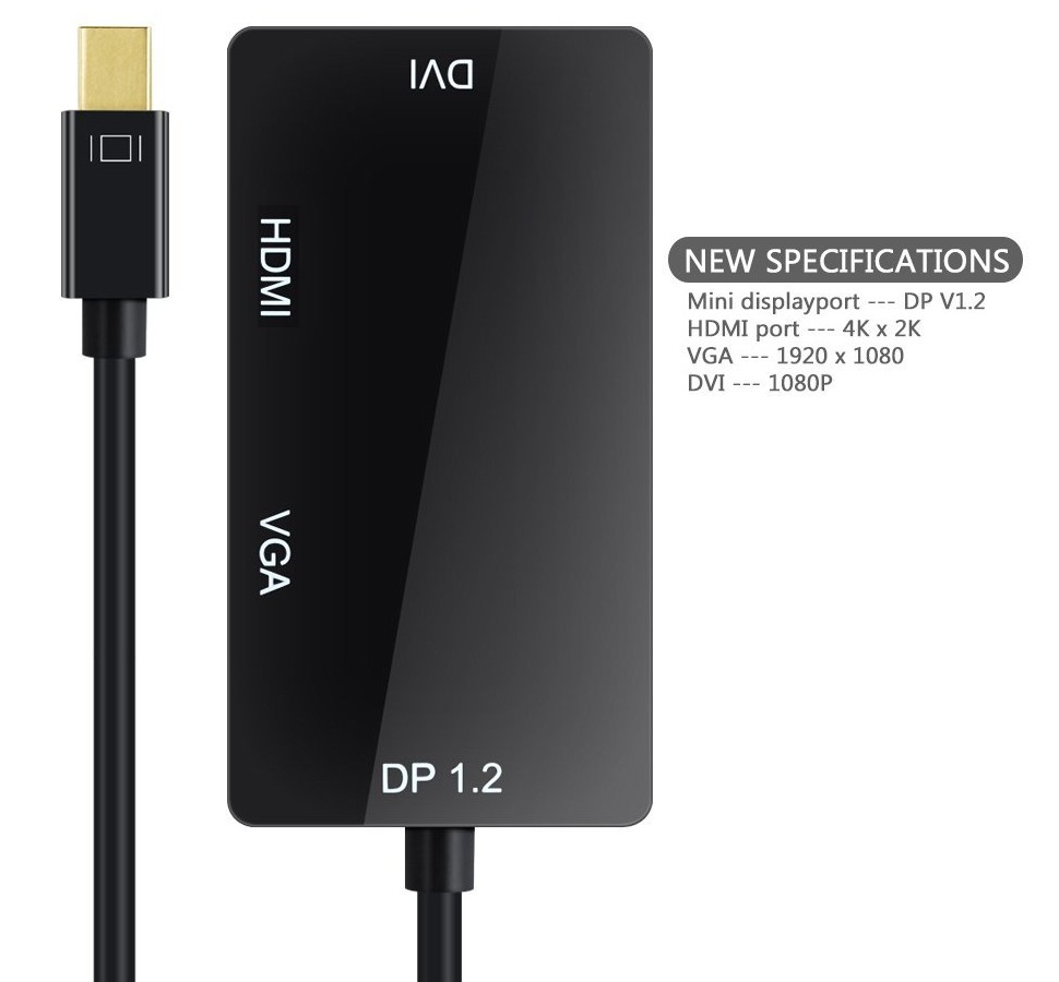 adattatore 3 in uno hdmi dvi e vga