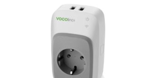 Presa smart Vocolinc PM5  con 2 porte USB: compatibile Homekit, Alexa e Assistente Google