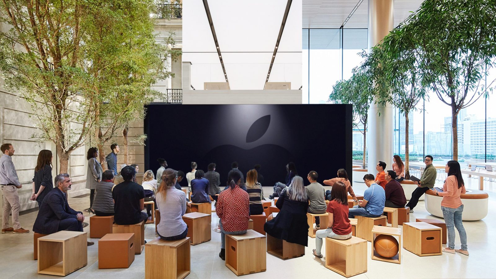 Come le finali di Champions, l’evento Apple 25 marzo si segue sul maxi schermo negli Apple Store