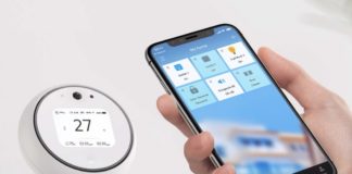 Il pluri-sensore Homekit Koogeek 2.8 ” Intelligent Wi-FI legge qualità dell’aria, luce, suono, temperatura e umidità