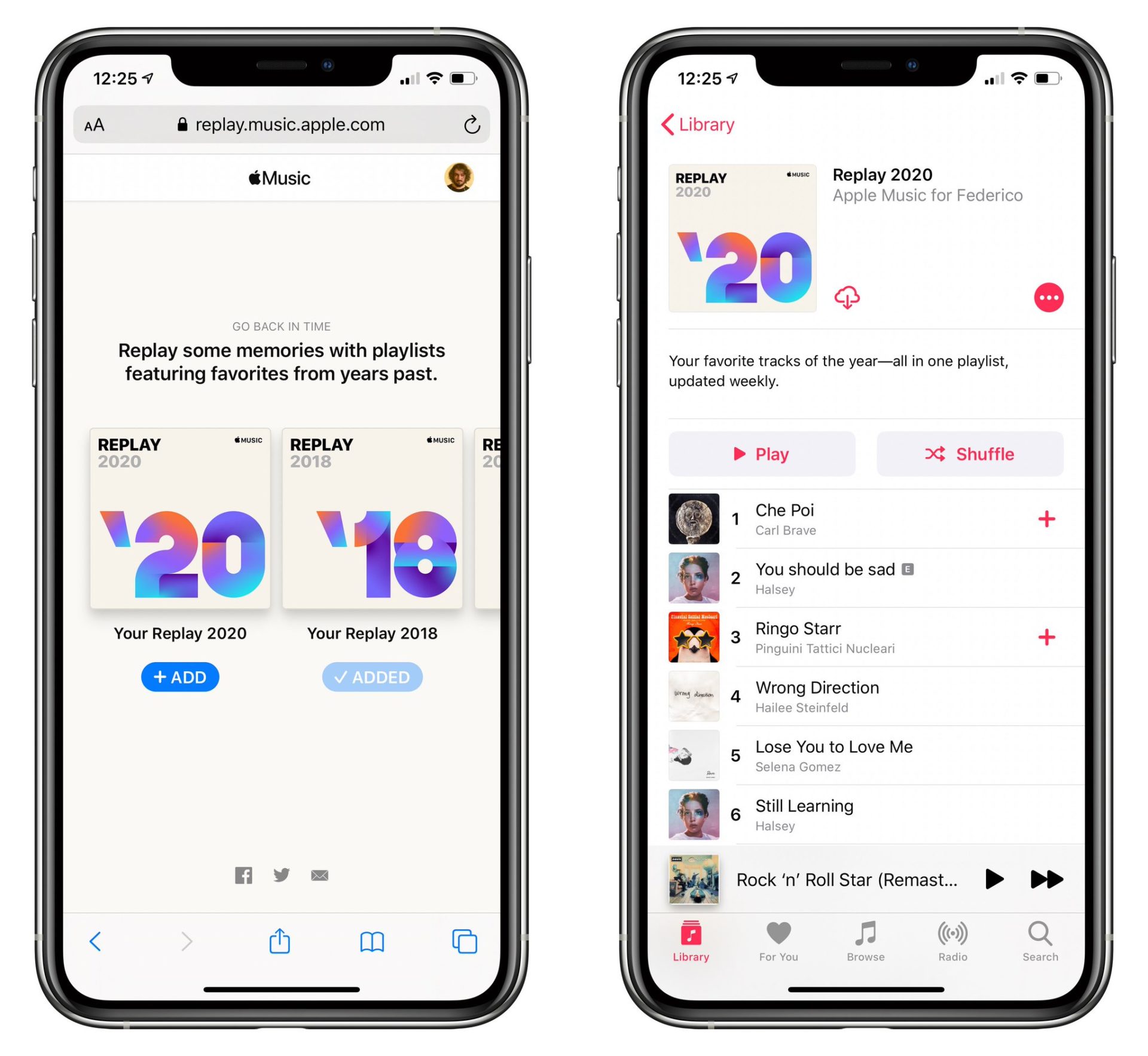 Apple Music Replay 2020 disponibile tramite web per rivivere la musica