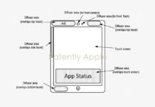 Apple ha brevetto dispositivi con la possibilità di mostrare messaggi nelle aree esterna del display