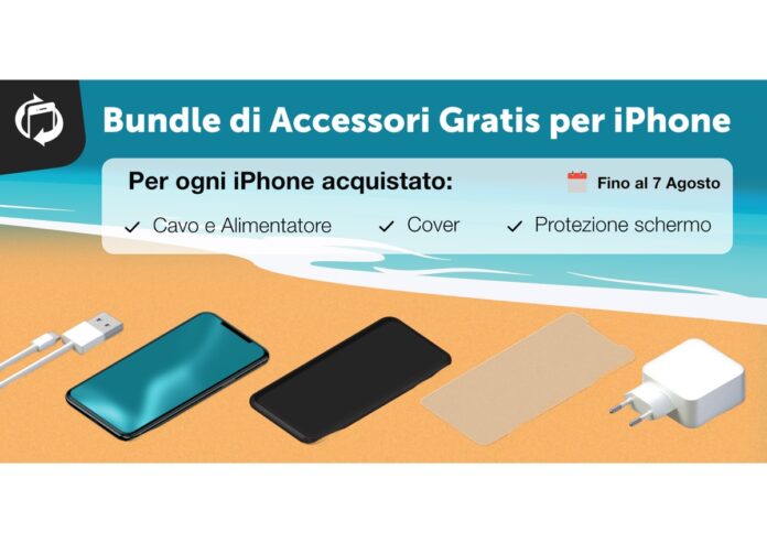Ricevi gratis un bundle di accessori per iPhone. TrenDevice lo regala se acquisti un iPhone Ricondizionato entro il 7 Agosto