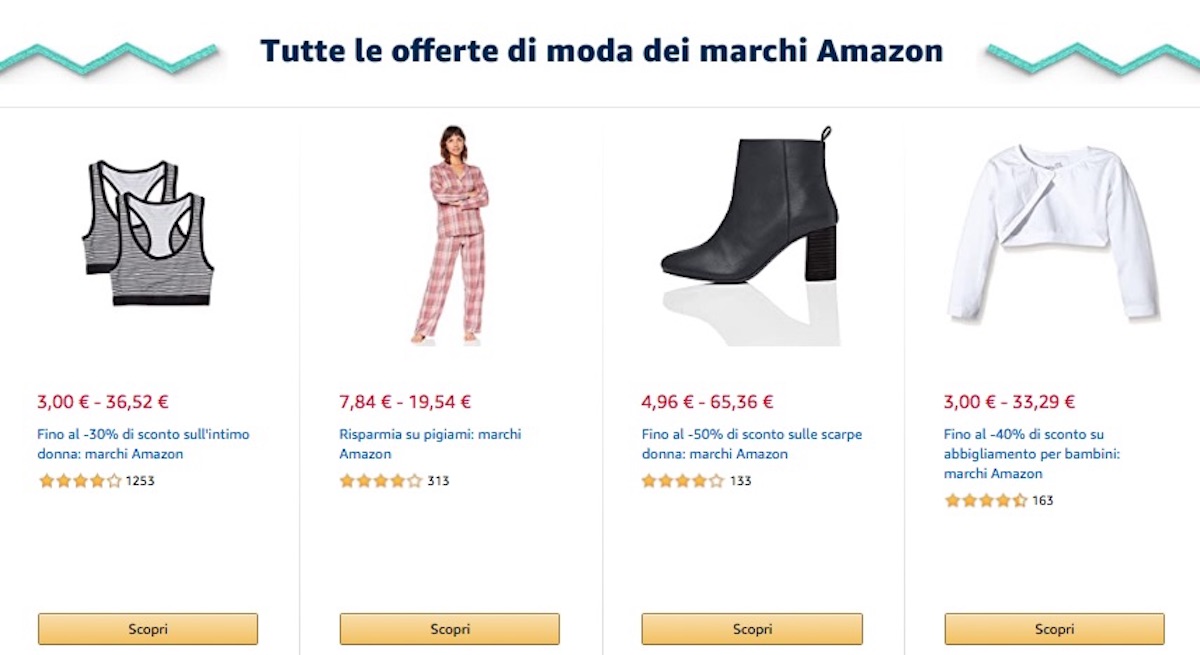 La moda su Amazon va in sconto: prezzi bassi per abbigliamento adulti e bambini
