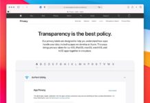 Apple, le etichette sulla privacy delle sue app in un’unica pagina