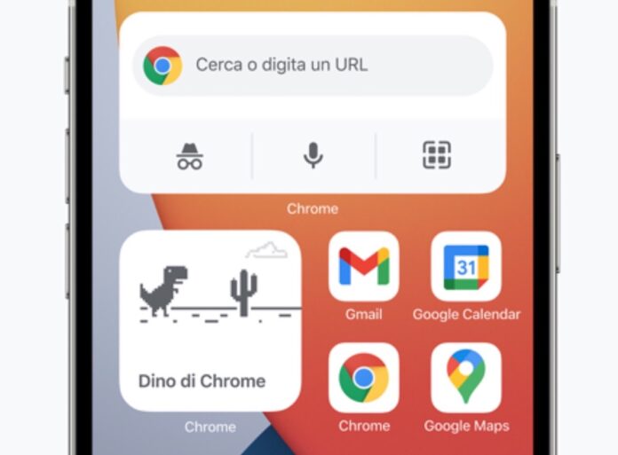 Chrome 90 per iPhone e iPad supporta i widget