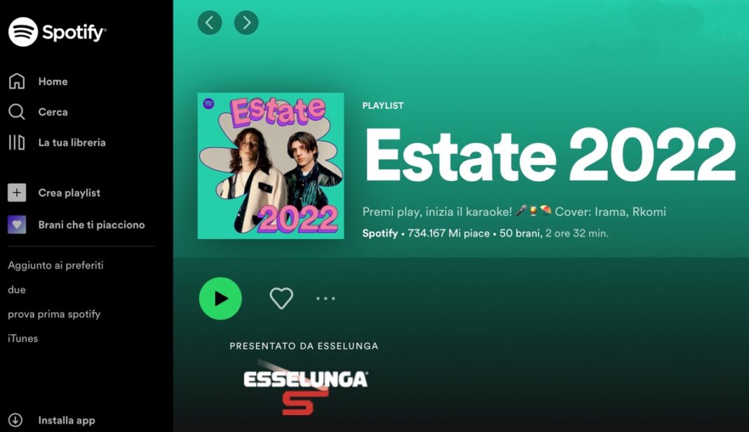 Spotify rinfresca con le canzoni e playlist Estate 2022