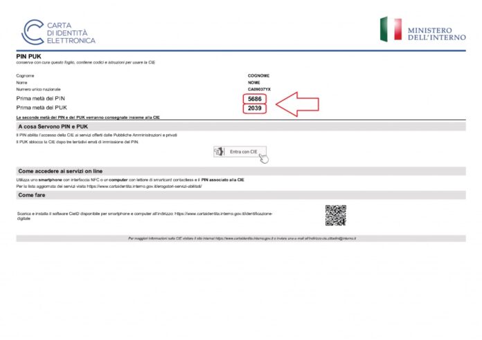 Come Recuperare Il PIN E Il PUK Della Carta Di Identità Elettronica ...