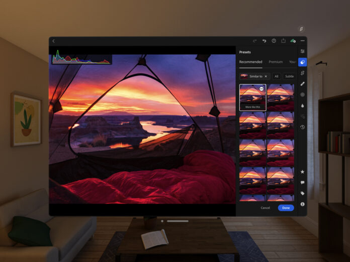 Adobe porta su Vision Pro Firefly e Lightroom