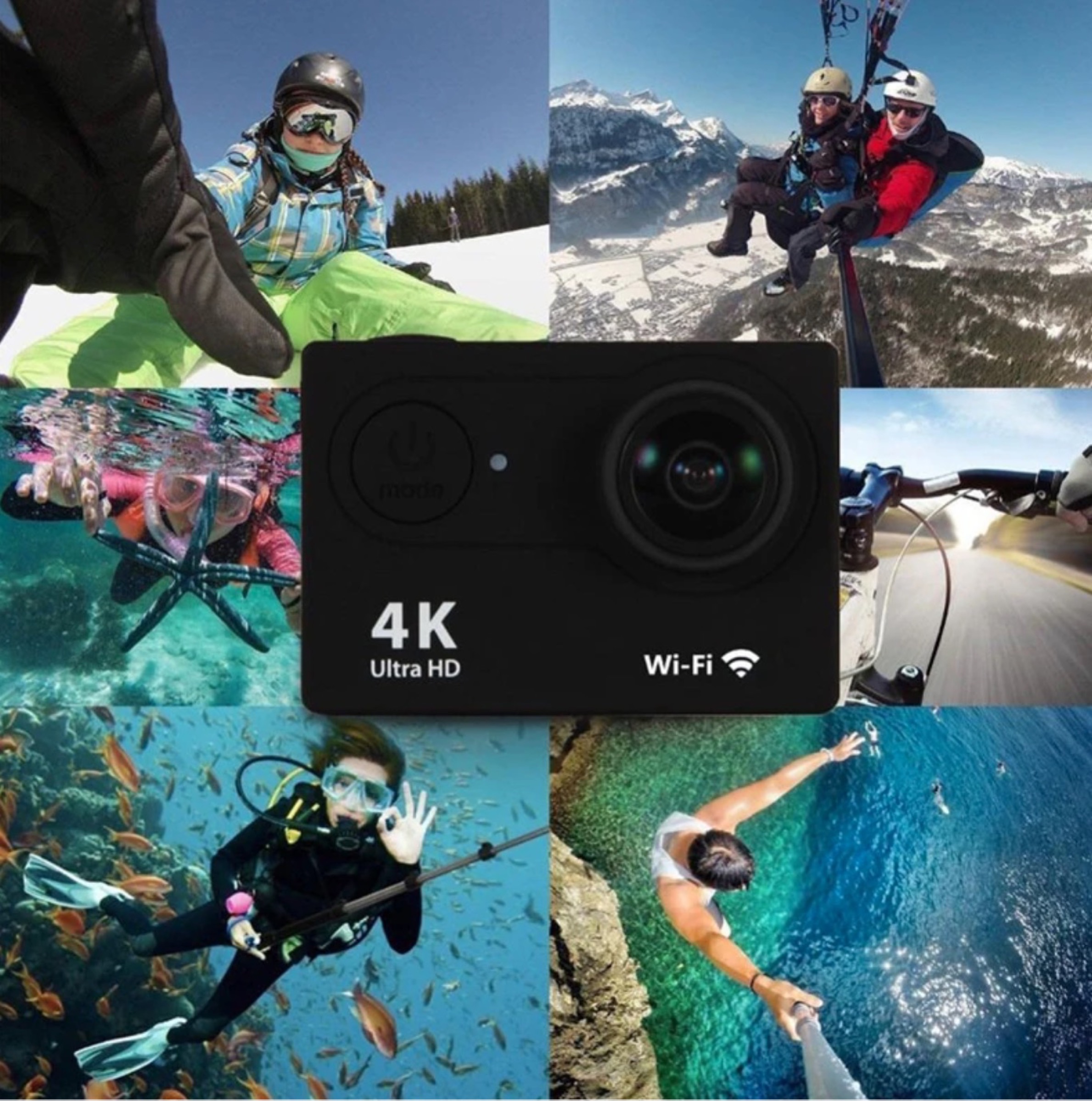 Action camera con cover subacquea e accessori a soli 22 €