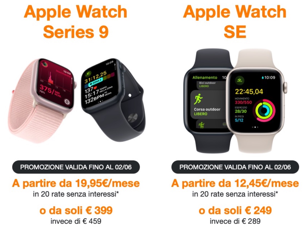 Juice sconta Apple Watch fino a 80 euro, anche in 20 rate senza interessi