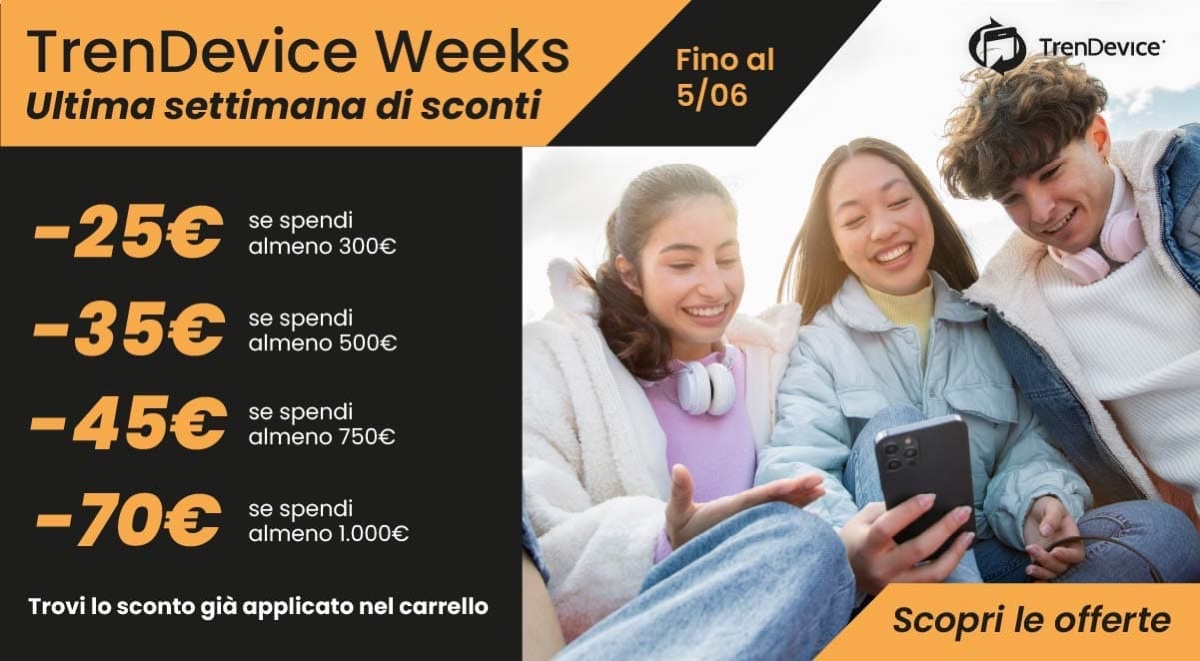 Sconti fino a -70€ su iPhone, Mac e iPad Ricondizionati su TrenDevice