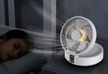 Ventilatore JS101 da scrivania, si appende al muro ed è telecomandato