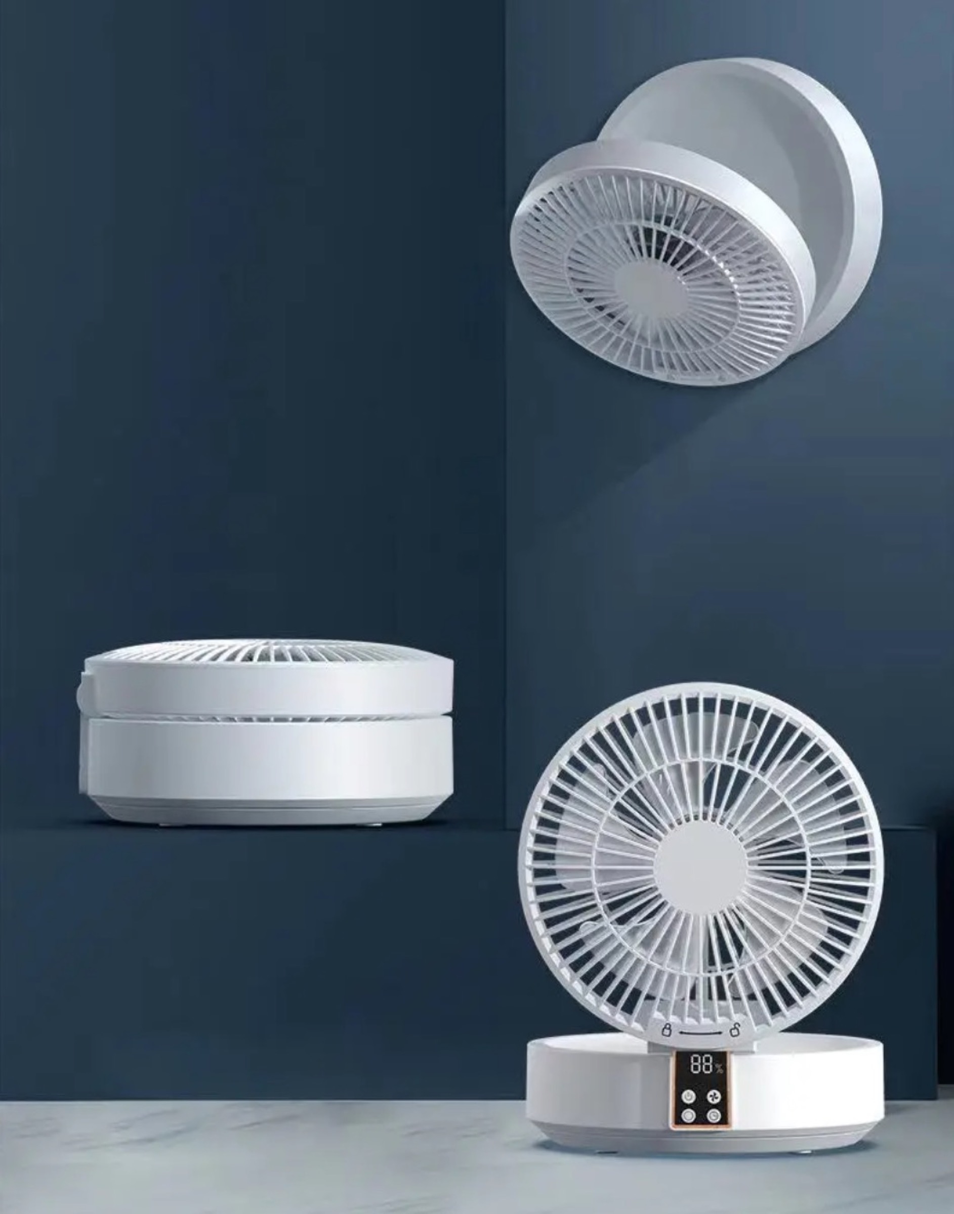 Ventilatore JS101 da scrivania, si appende al muro ed è telecomandato