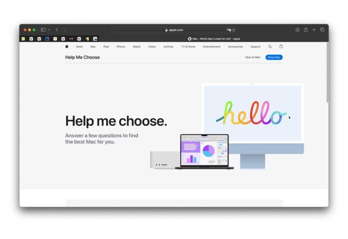 Apple, un assistente online per scegliere il Mac