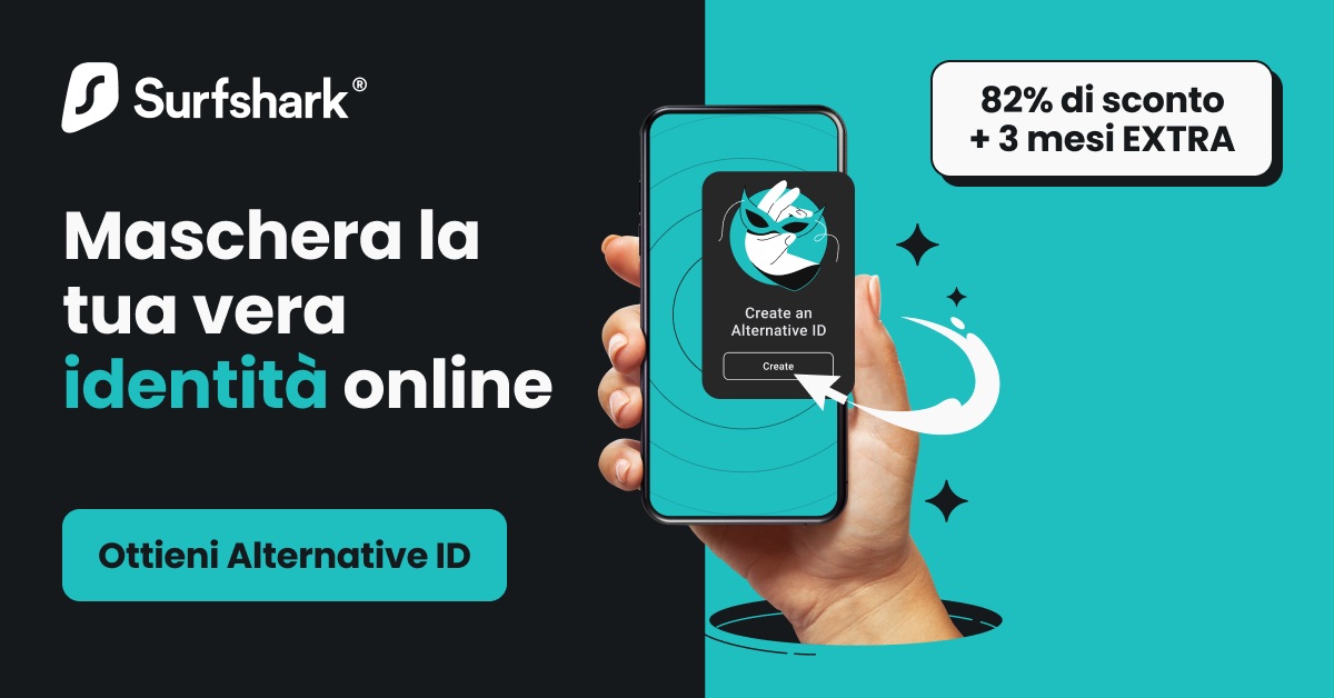 Con Alternative ID di Surfshark sarete chiunque in rete