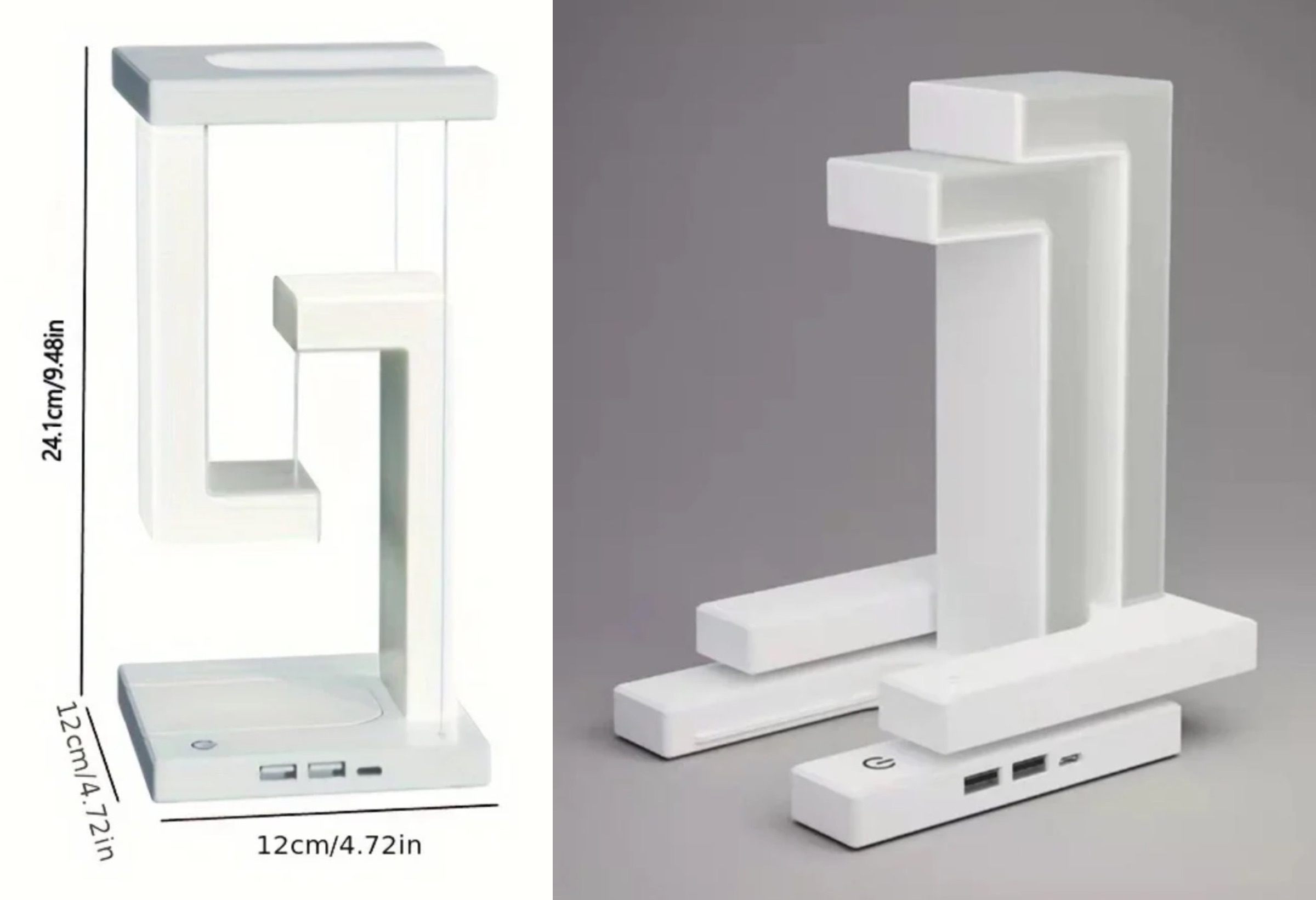 Lampada effetto gravità con ricarica wireless per smartphone a 15€