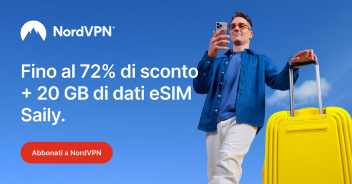 Abbonatevi a NordVPN adesso, sconti del 72 per cento e fino a 20 GB gratis