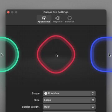 Cursor Pro 2, mette in evidenzia il puntatore del Mac, perfetta per creare videolezioni