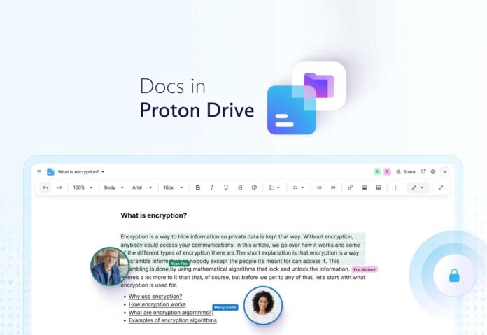 Proton propone l'alternativa a Google Doc orientata alla privacy
