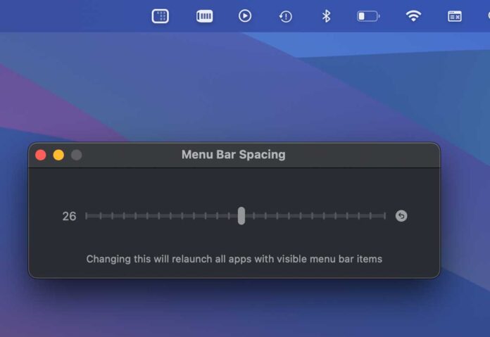 Menu Bar Spacing, allarga o stringe a fisarmonica le icone nella barra dei menu del Mac