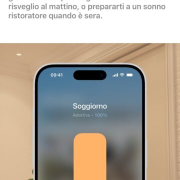 Apple Casa iOS 18 supporterà Illuminazione Adattiva via Matter