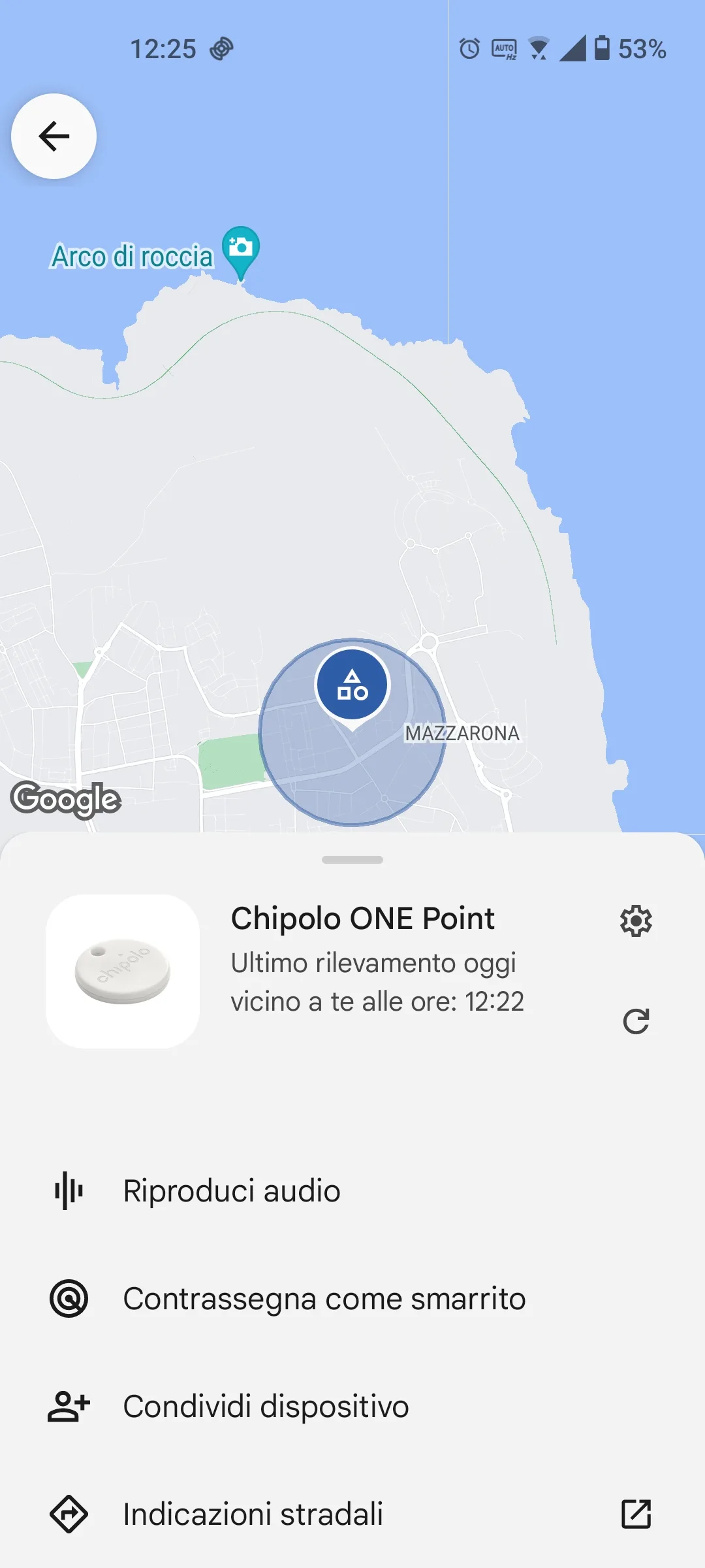 In prova Chipolo ONE Point, Trova il Mio Dispositivo di Google al momento è da evitare