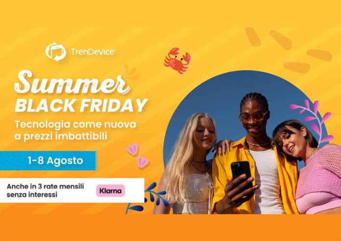 Summer Black Friday TrenDevice, fino a -200€ su iPhone, iPad e Mac, fino all’8 agosto