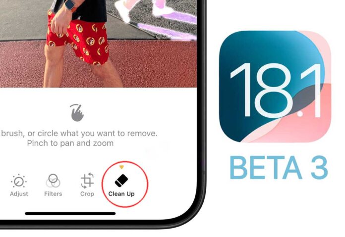 Nella terza beta di iOS 18.1 lo strumento Clean Up in Foto