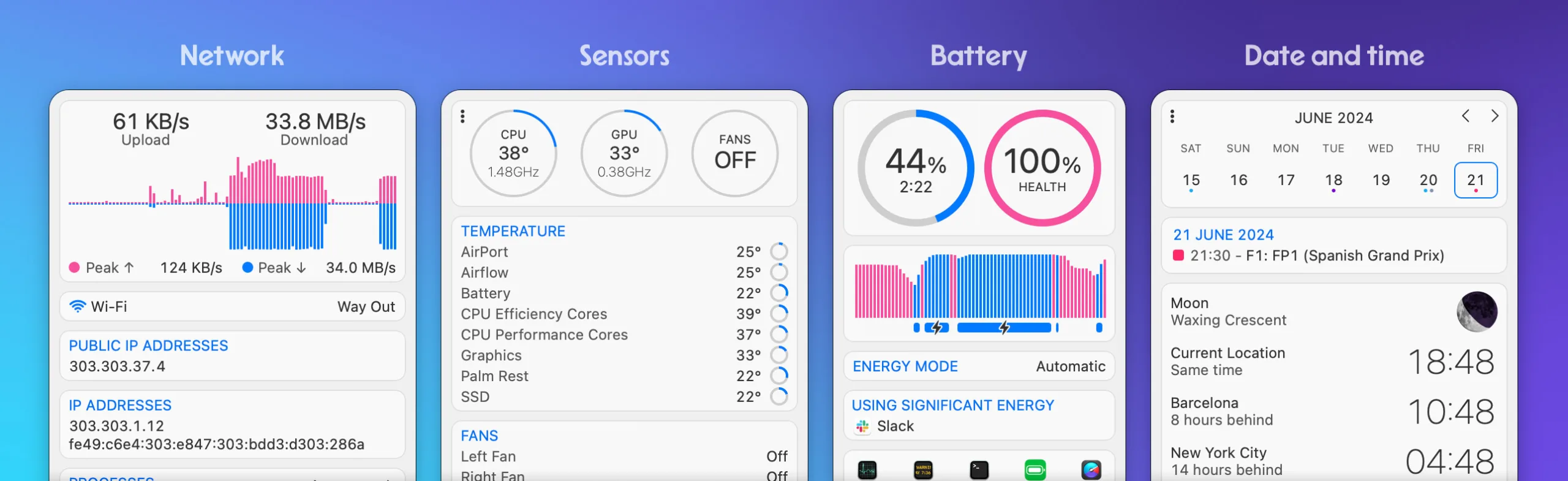 iStat Menus 7, il cruscotto dei dati vitali per Mac migliora e offre più funzioni