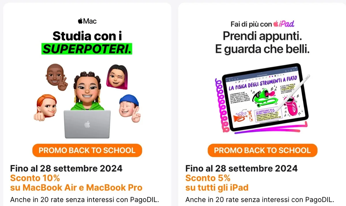 Juice Back to School, MacBook e iPad in sconto per docenti e studenti