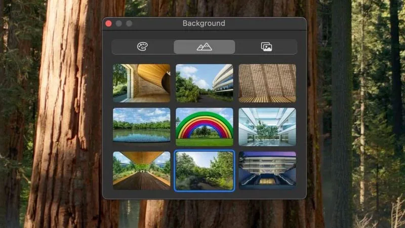 macOS Sequoia, nuovi sfondi FaceTime con l'Apple Park