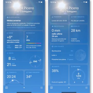 Come sfruttare al massimo l'app Meteo di Apple