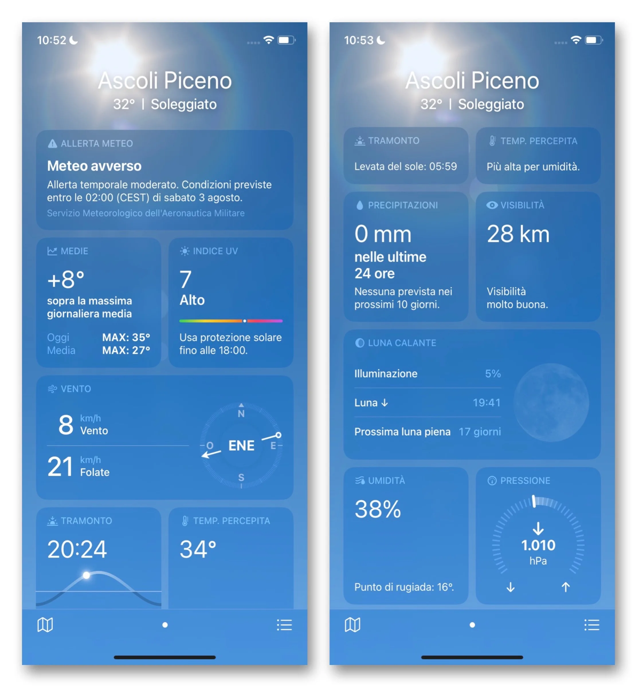 Come sfruttare al massimo l'app Meteo di Apple