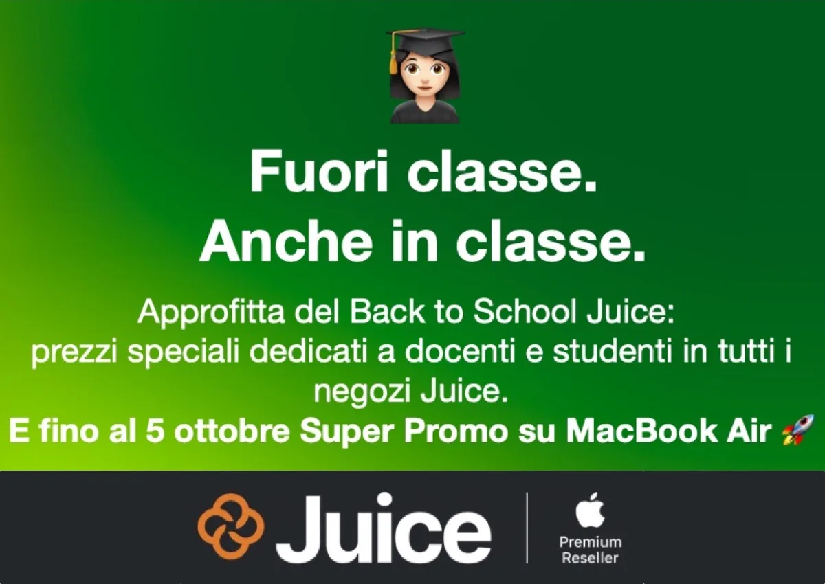 Juice sconta MacBook Air fino a 200 euro, anche a rate