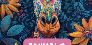 migliori libri colorare foto copertina Animal Mandalas Coloring Book di Shaes Publishing