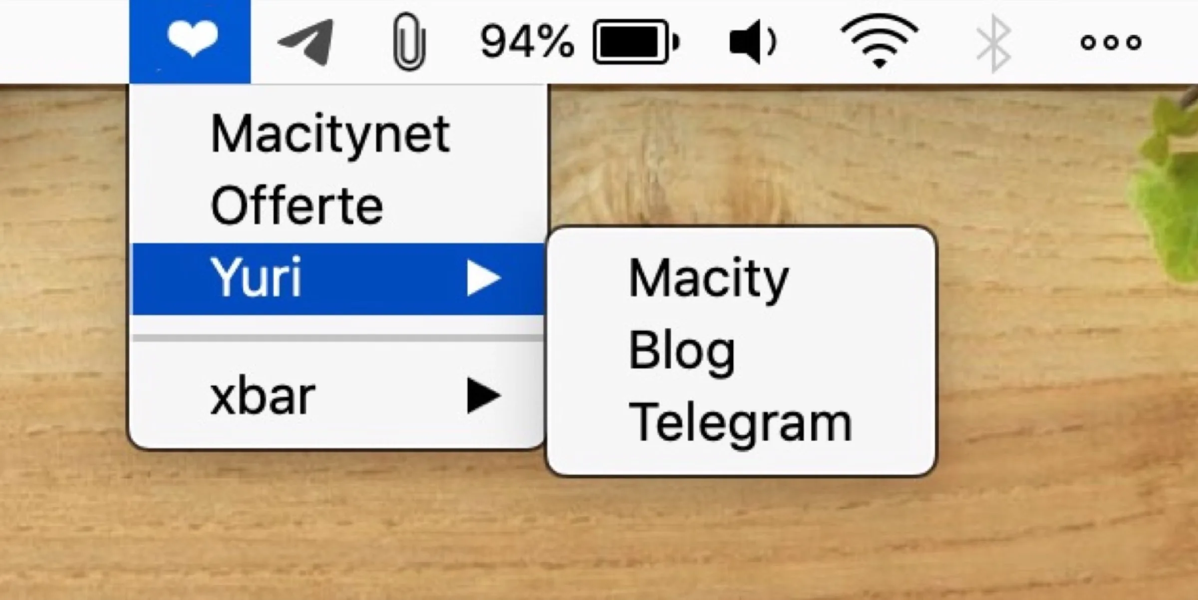 Come mettere qualsiasi cosa nella barra dei menu del Mac