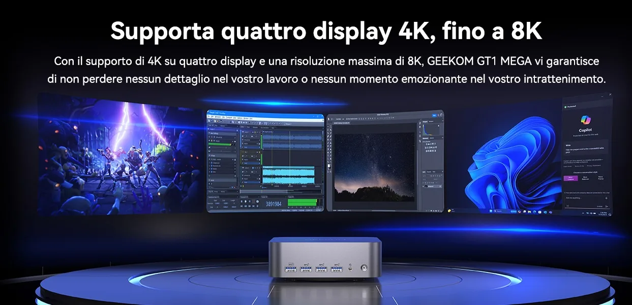 GEEKOM AI Mini PC GT1 Mega è il mini PC che vuole superare Mac mini - macitynet.it