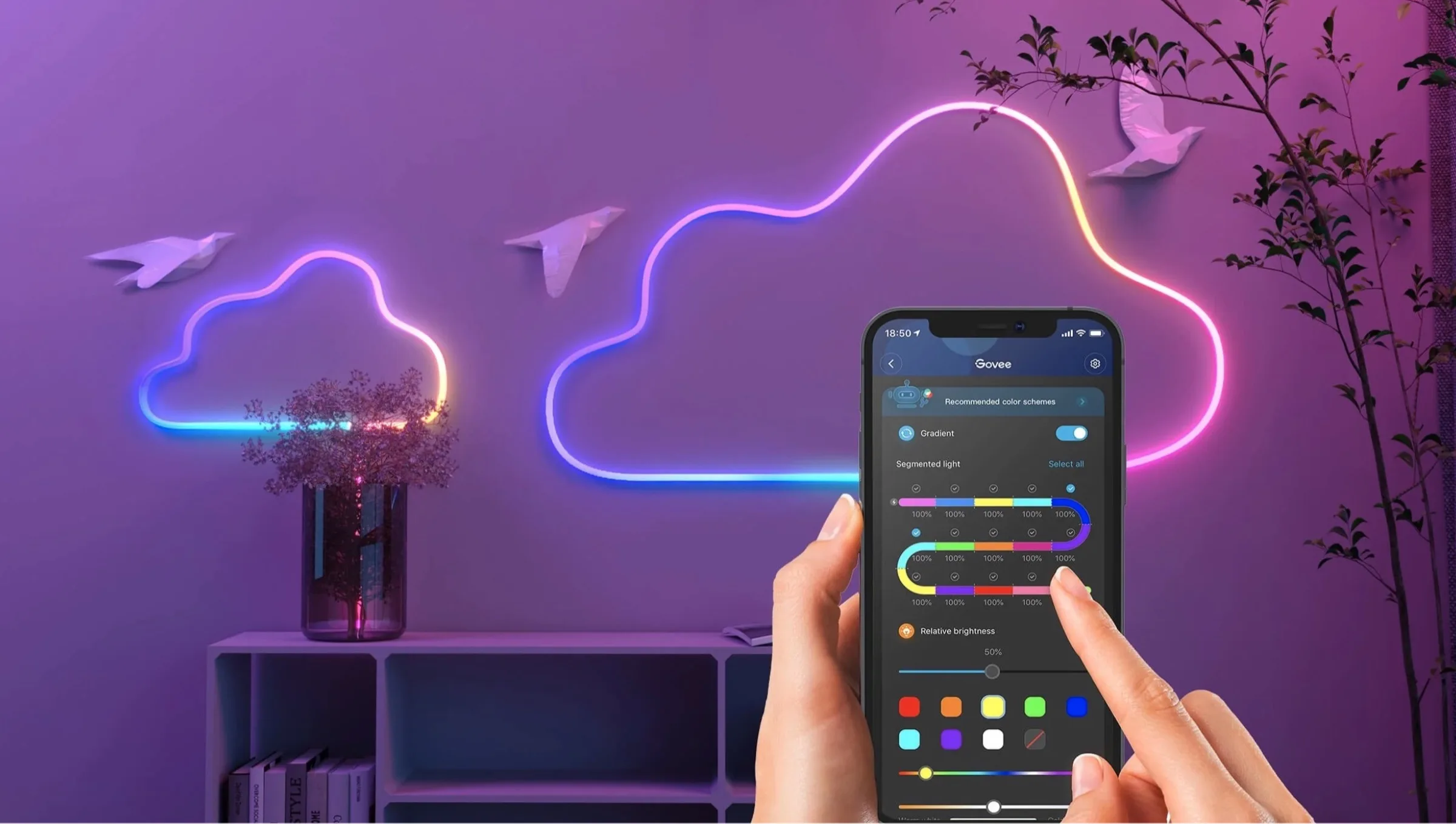 Govee RGBIC, striscia LED Smart multicolore per esterni