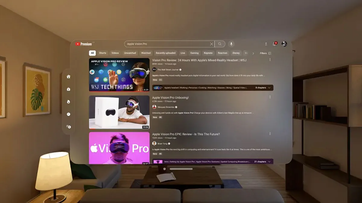 YouTube ha fatto eliminare l'app Juno per Vision Pro dall'App Store