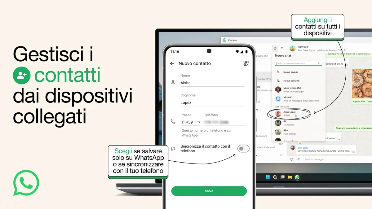 WhatsApp con rubrica contatti, presto chat senza numero di telefono - macitynet.it