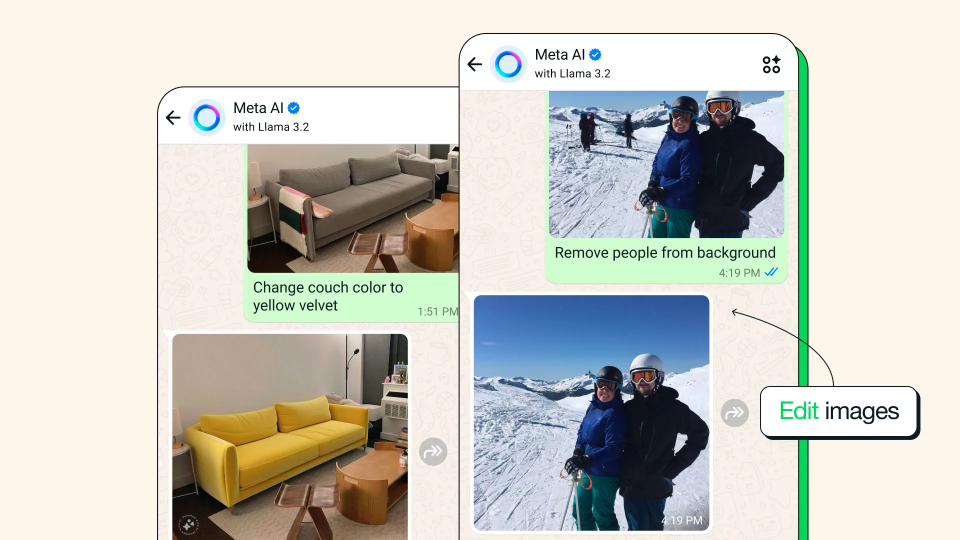 WhatsApp con nuovi filtri e sfondi per le videochiamate