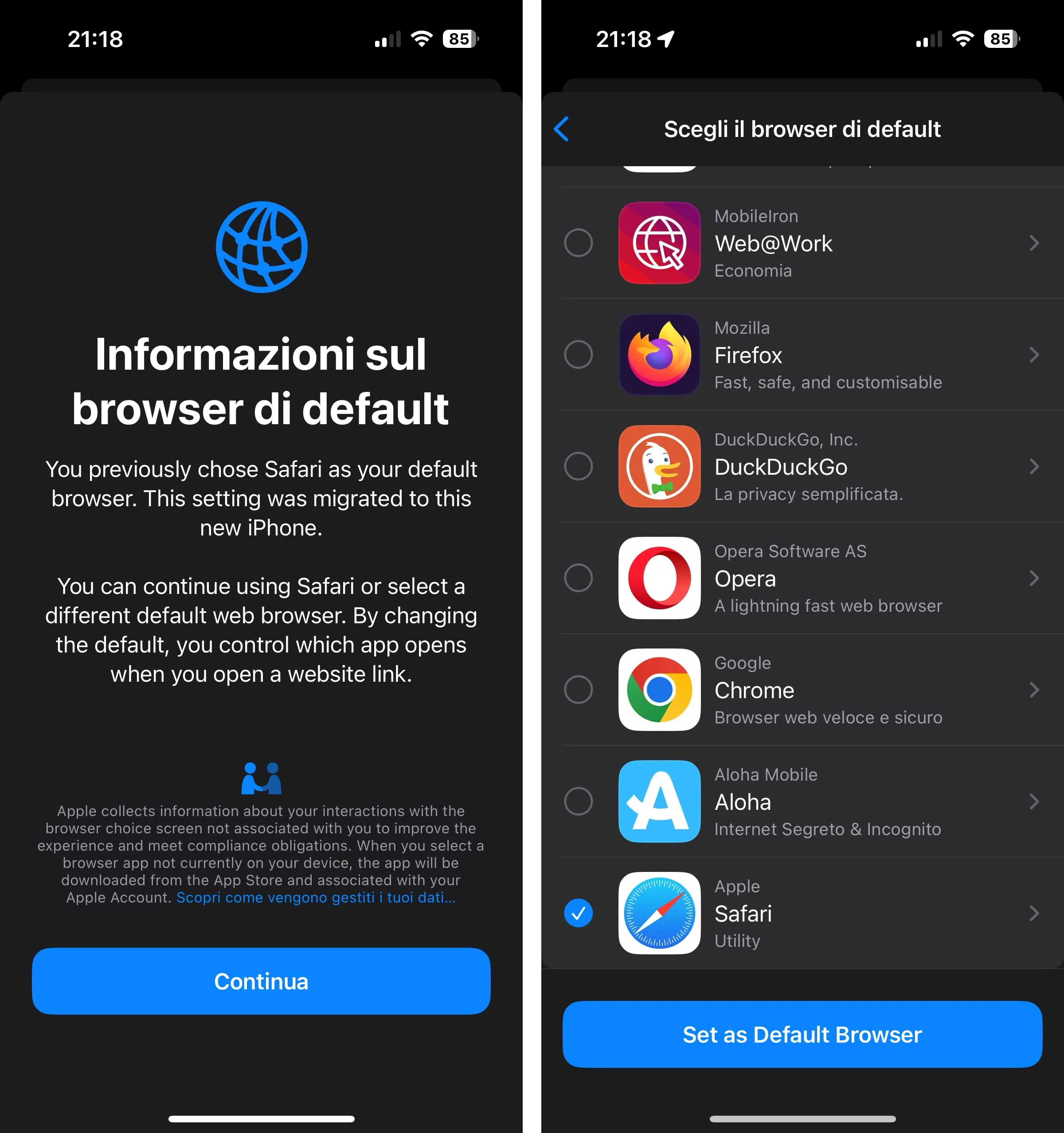 iOS 18,2 le web app nella home screen potrano richiamare motori per browser diversi dal WebKit di Apple - macitynet.it