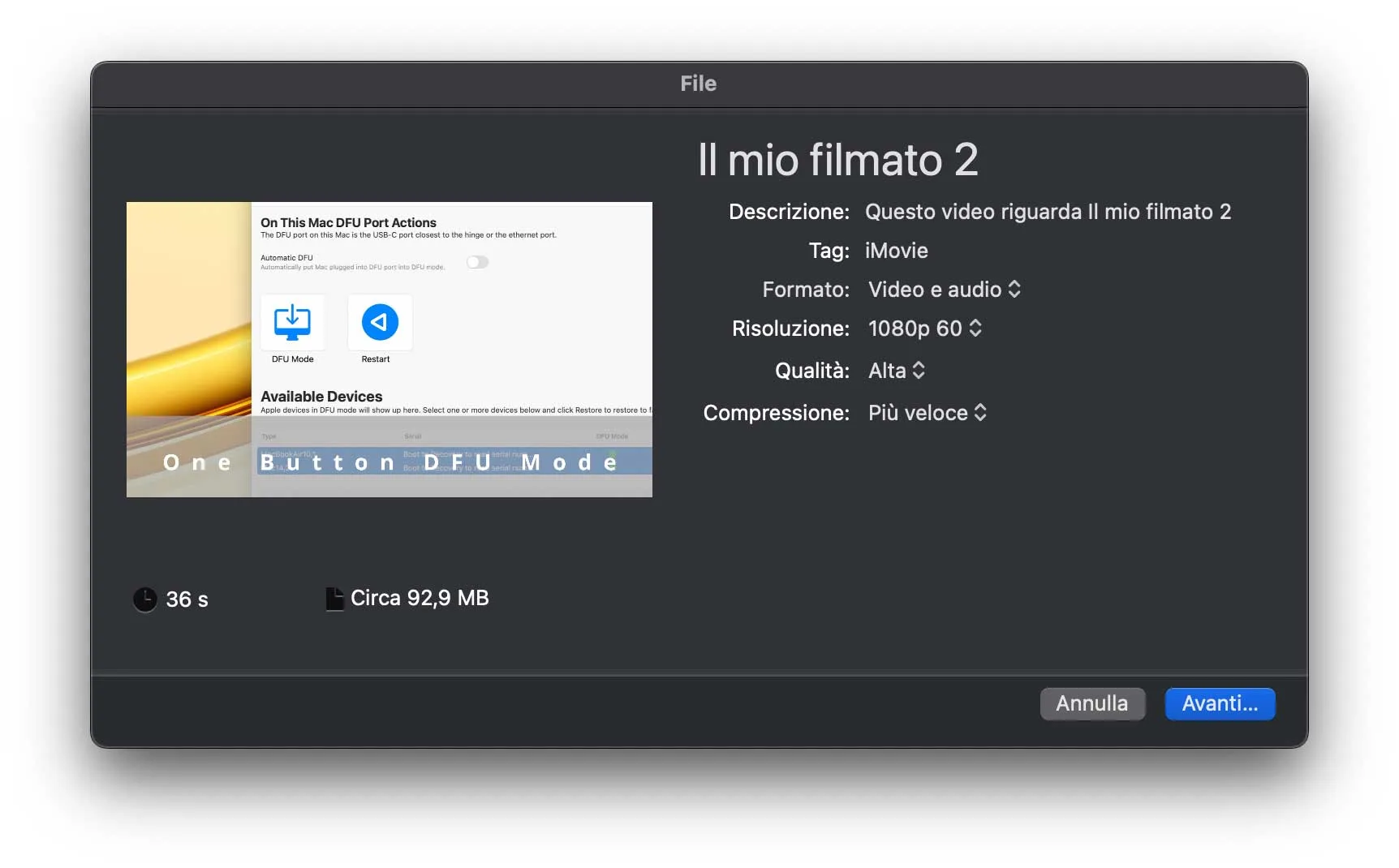 Come convertire un file da MOV in MP4 su Mac - macitynet.it