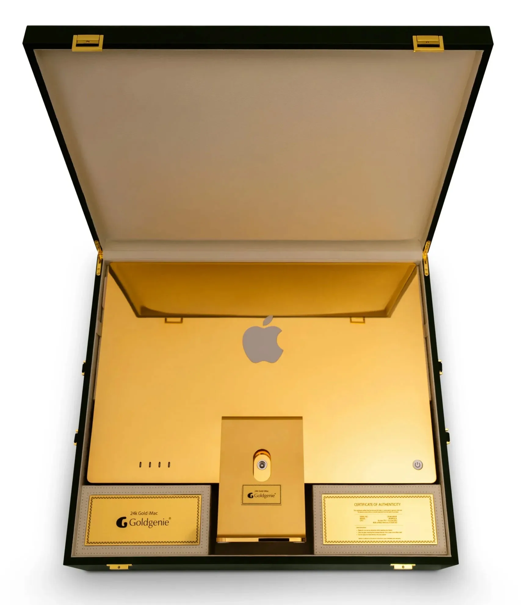 Per iMac M3 con supporto impreziosito in oro 24 carati si parte da 15.600 euro