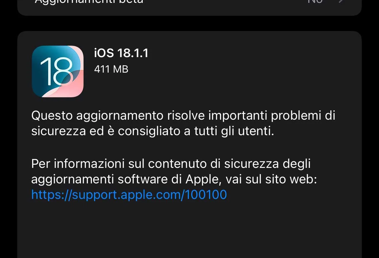 iOS 18.1.1 