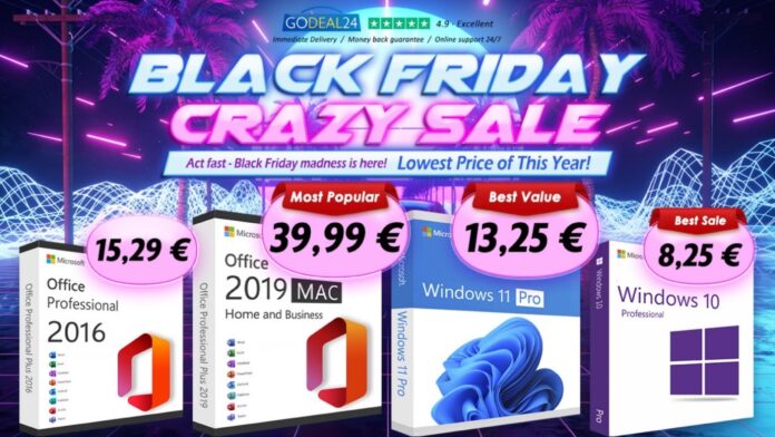 Microsoft Office e Windows 11 a soli 10 €, il Black Friday di Godeal24 - macitynet.it